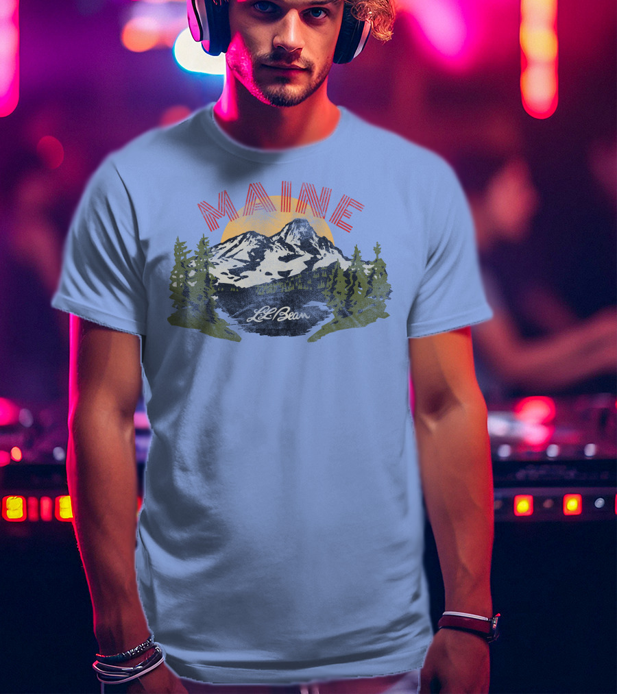 MAINE LL BEAN Mountain Landscape T-Shirt