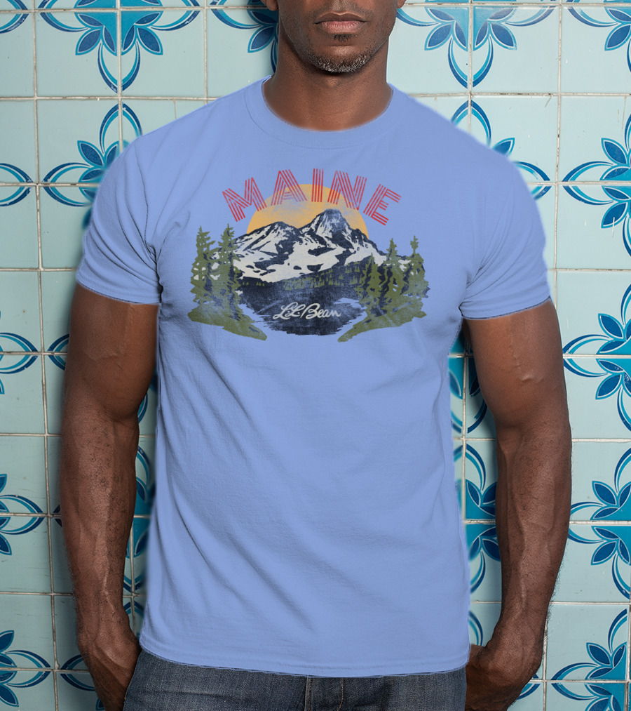MAINE LL BEAN Mountain Landscape T-Shirt