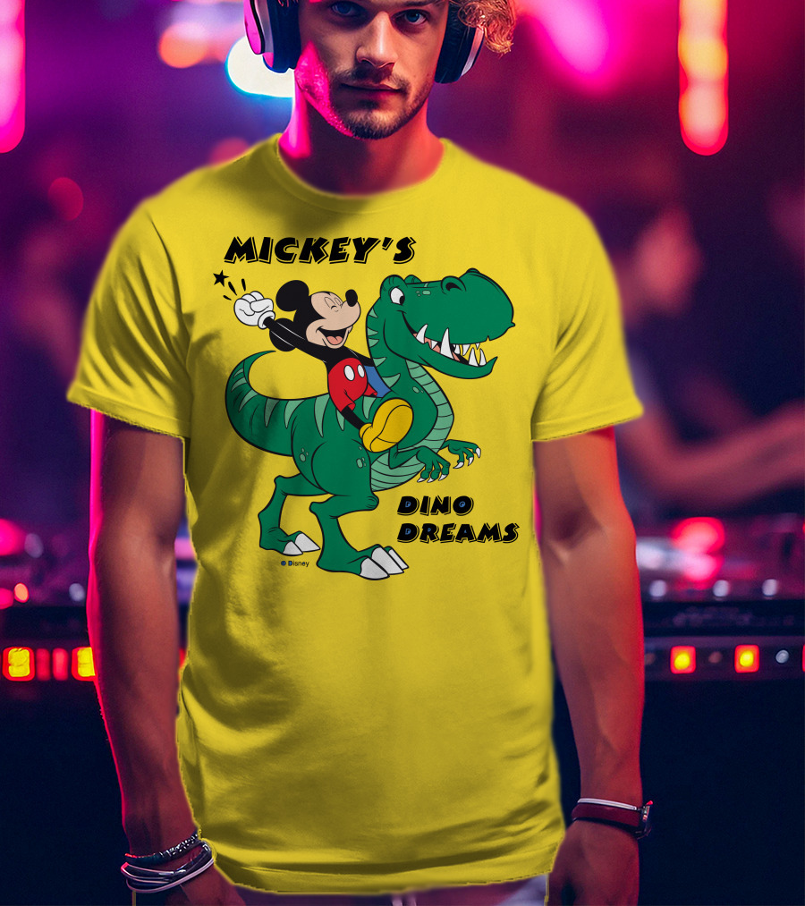 Mickey's Dino Dreams Adventure With Dinosaur Disney T-Shirt