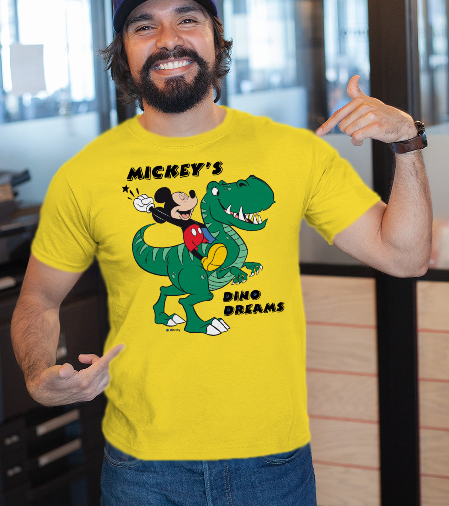 Mickey's Dino Dreams Adventure With Dinosaur Disney T-Shirt