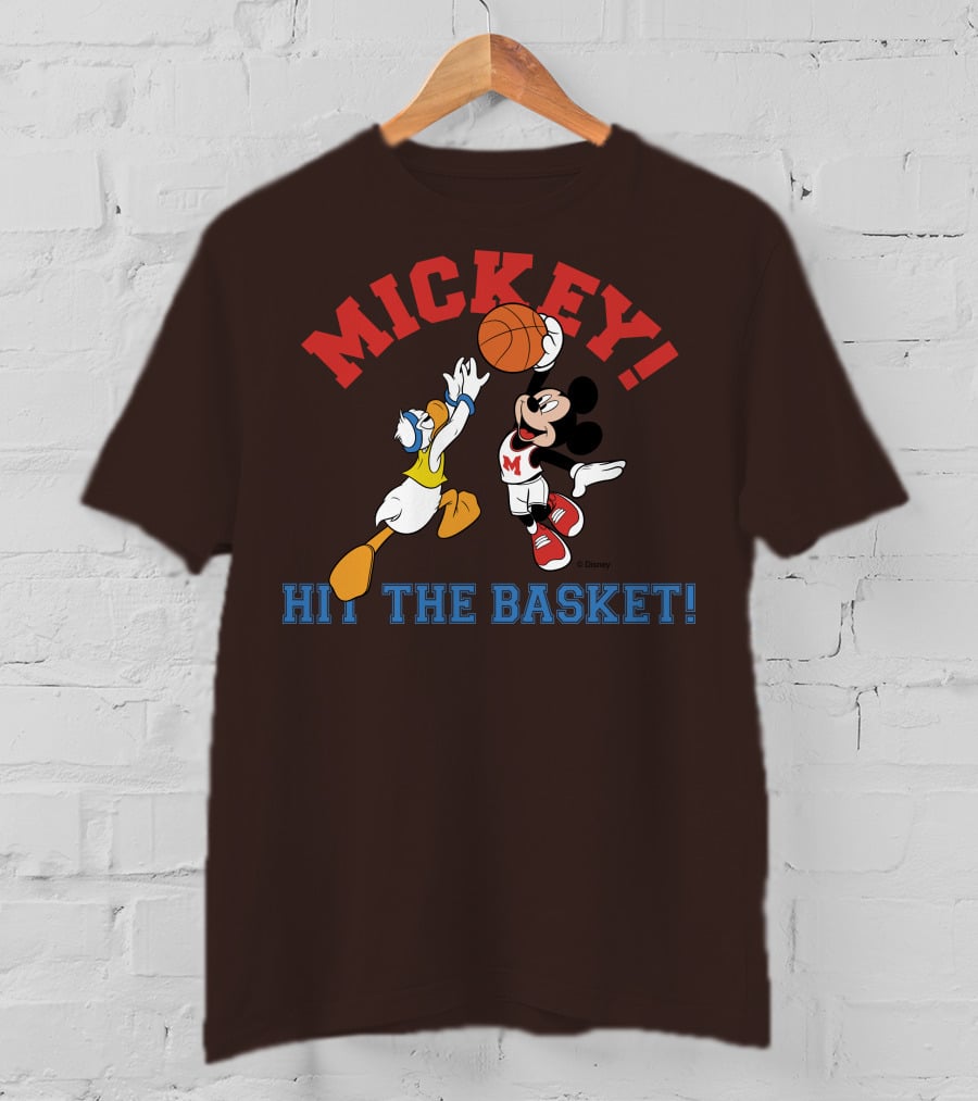 Mickey Hit The Basket Basketball Challenge T-Shirt