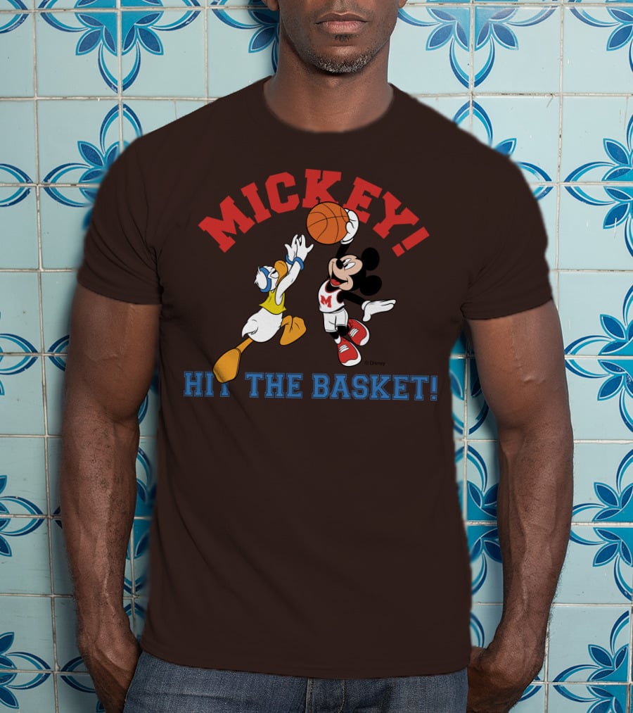 Mickey Hit The Basket Basketball Challenge T-Shirt