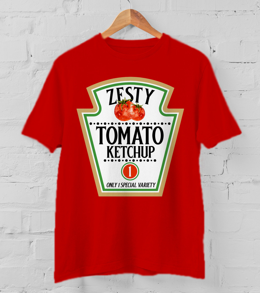 Zesty Tomato Ketchup Only 1 Special Variety Funny Halloween Costumes Group Set T-Shirt