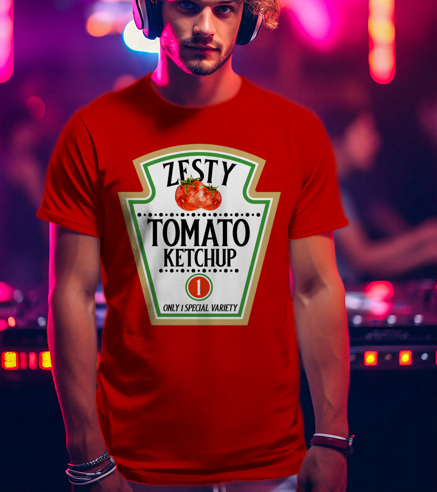 Zesty Tomato Ketchup Only 1 Special Variety Funny Halloween Costumes Group Set T-Shirt