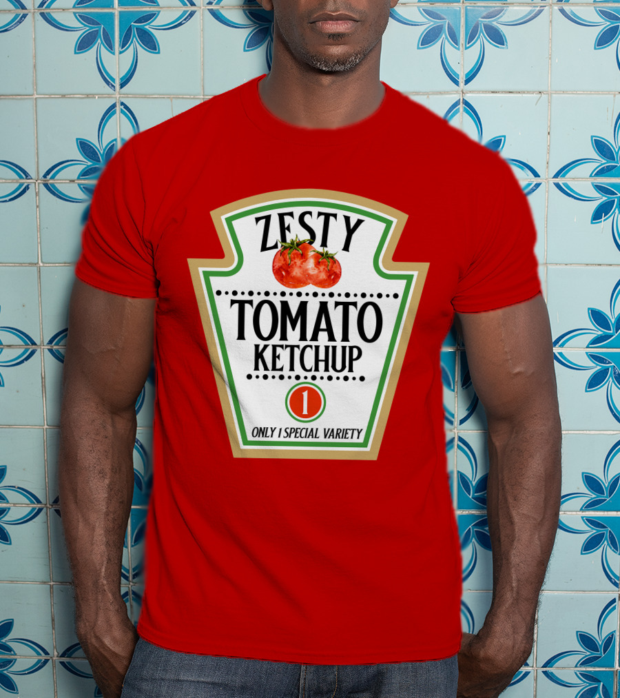 Zesty Tomato Ketchup Only 1 Special Variety Funny Halloween Costumes Group Set T-Shirt