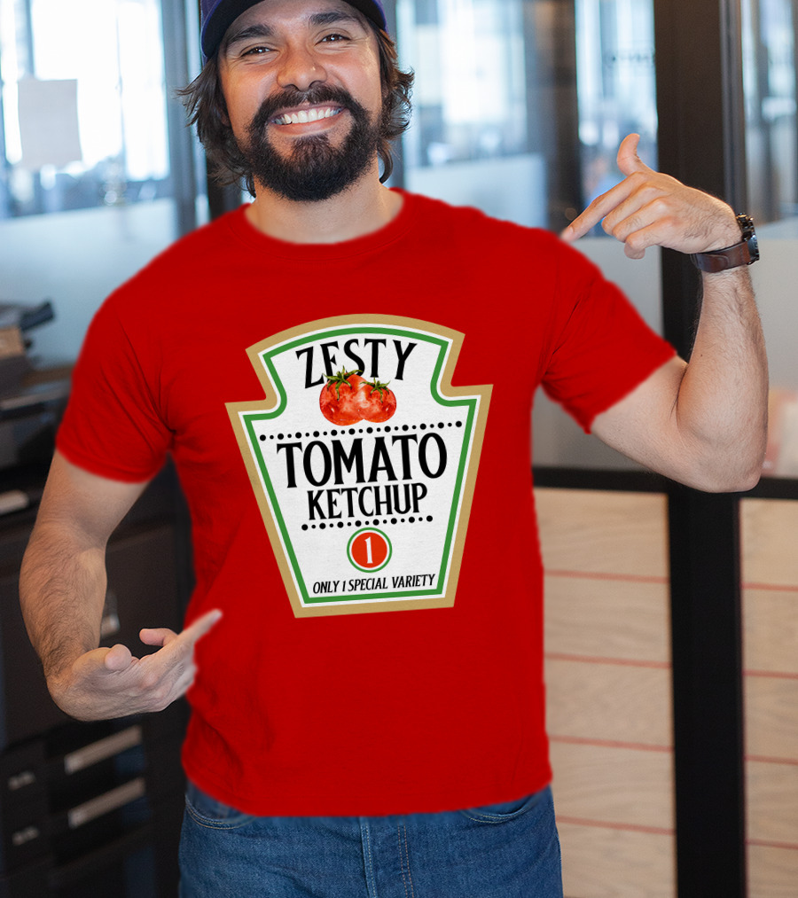 Zesty Tomato Ketchup Only 1 Special Variety Funny Halloween Costumes Group Set T-Shirt