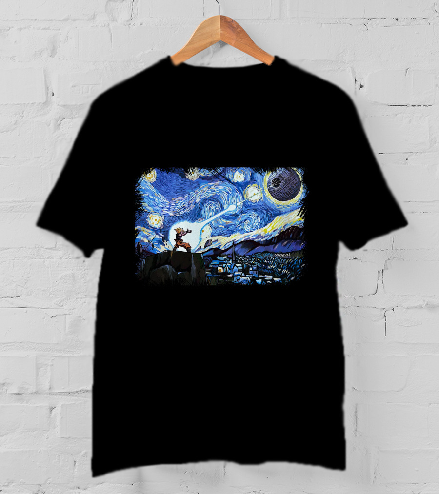 Van Gogh-Ku Starry Night Fusion Battle T-Shirt