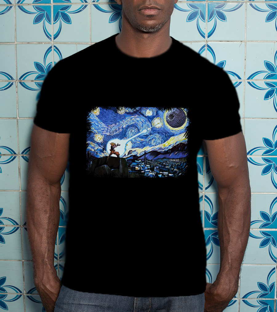 Van Gogh-Ku Starry Night Fusion Battle T-Shirt