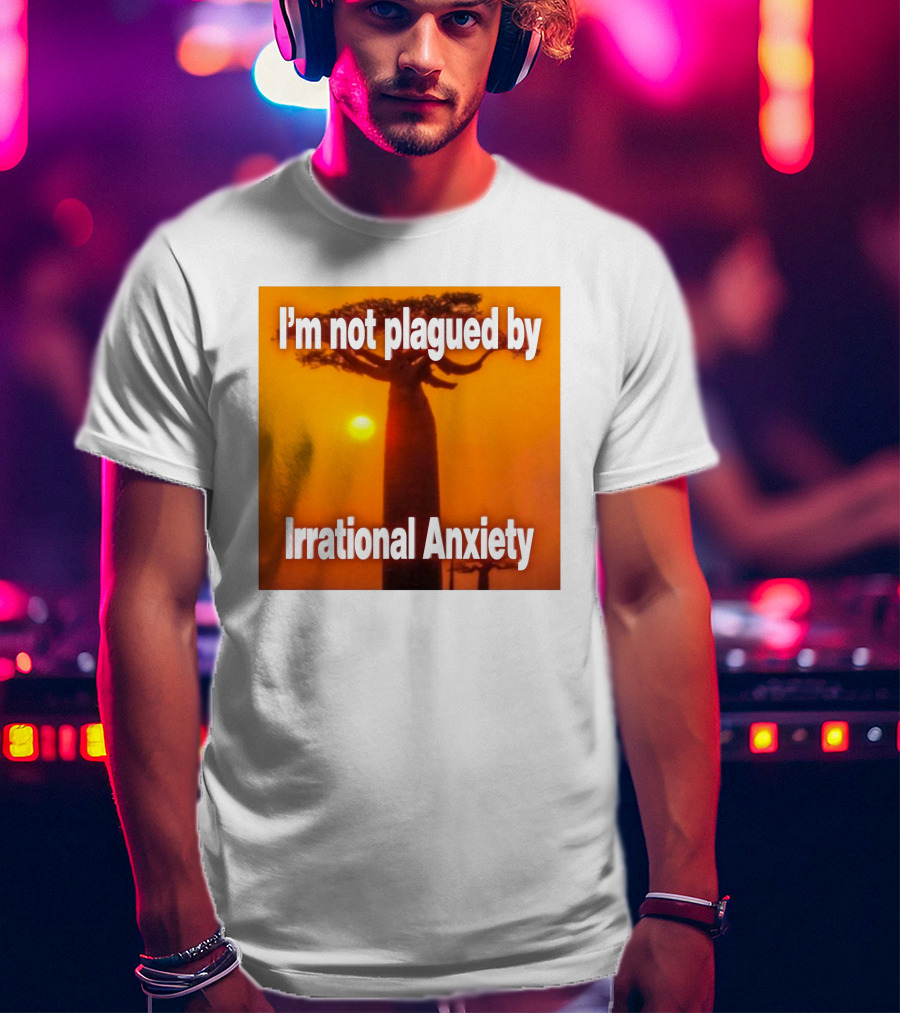 Imbuggyhear Global Self Hypnosis I'm Not Plagued By Irrational Anxiety Baobab Tree Sunset T-Shirt