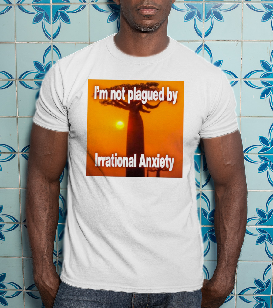 Imbuggyhear Global Self Hypnosis I'm Not Plagued By Irrational Anxiety Baobab Tree Sunset T-Shirt