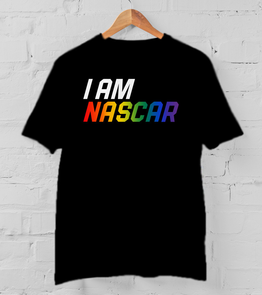 I Am Nascar Mr Rouse16 Rainbow Style Racing Pride T-Shirt