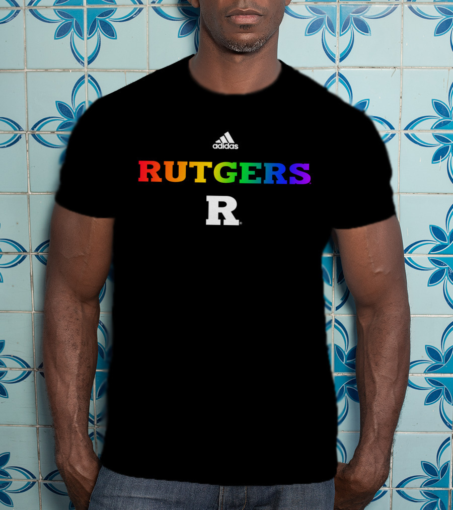 Rutgers R Rainbow Geo Baker Rutgers MBB T-Shirt
