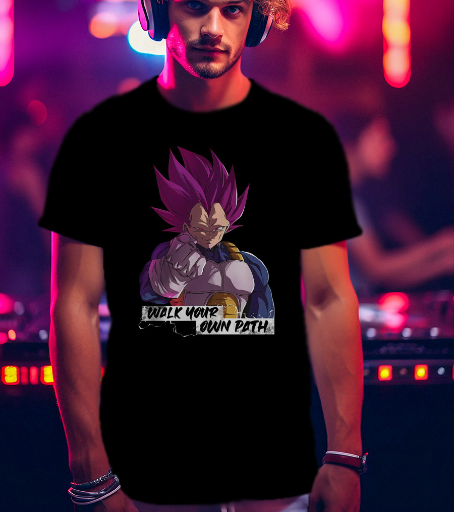 Ultra Ego Motivational Merch Walk Your Own Path Emperor Big Vegeta T-Shirt