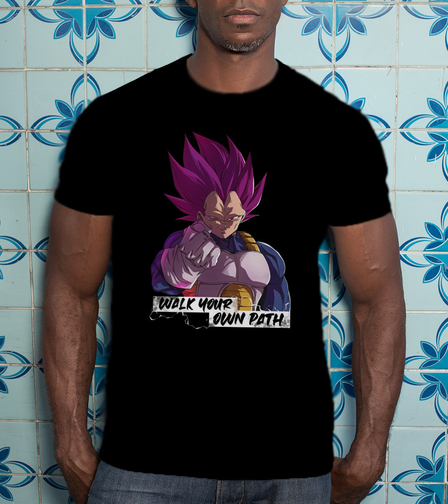 Ultra Ego Motivational Merch Walk Your Own Path Emperor Big Vegeta T-Shirt