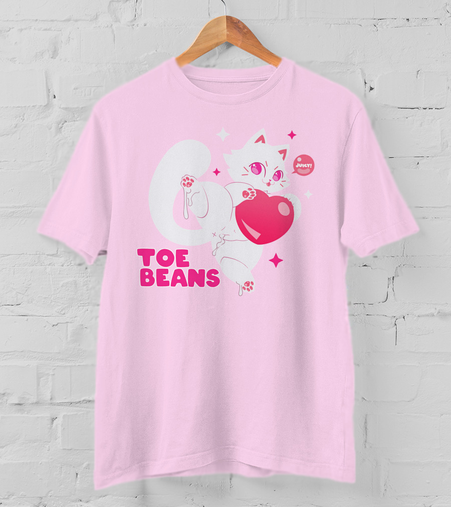 Toe Beans Juicy Cat Candy Heart Kawaii T-Shirt