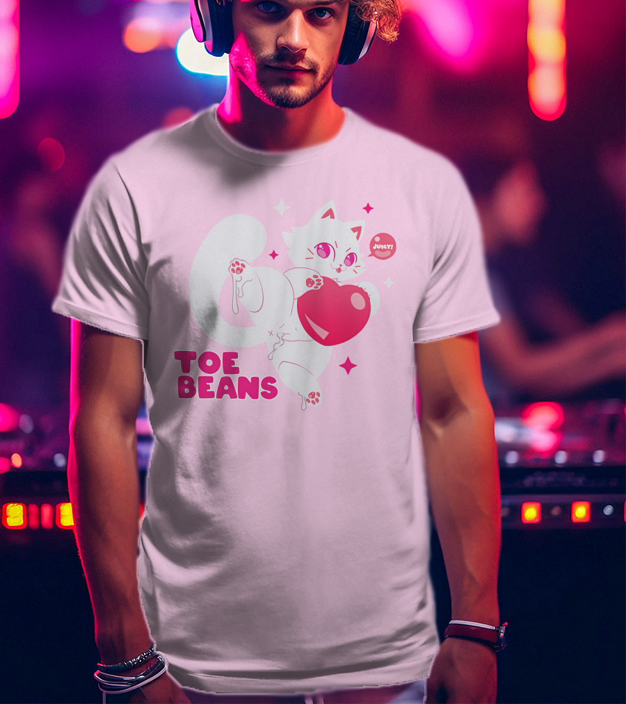 Toe Beans Juicy Cat Candy Heart Kawaii T-Shirt