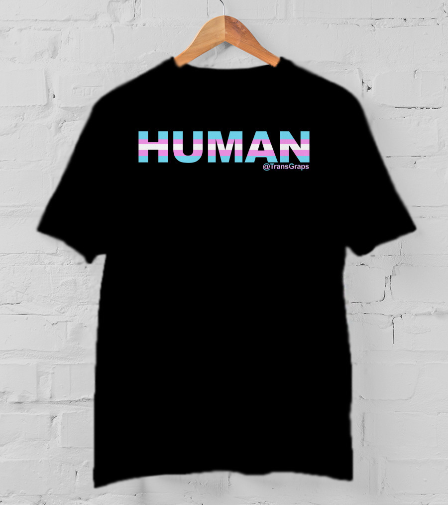 Human Pride Trans Graps Featuring Trans Flag Colors T-Shirt