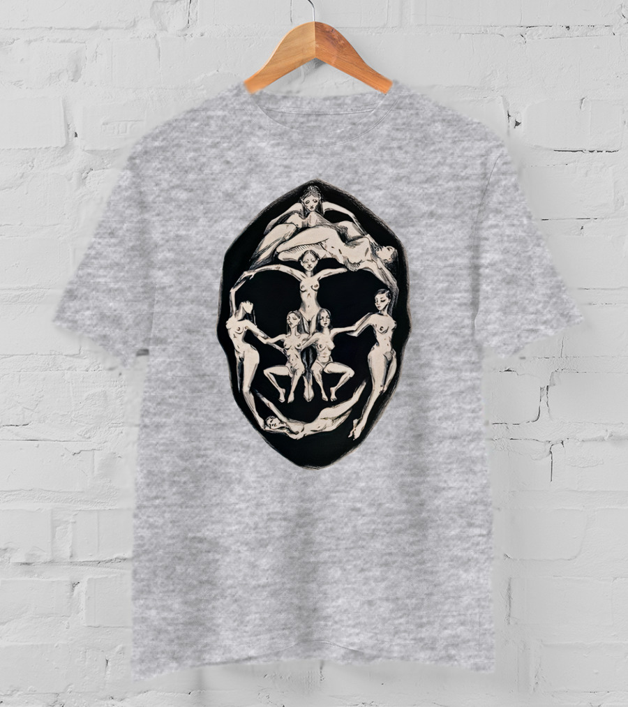 Girl Plastic Art Store Merch Dali Recreation Men's Heavyweight Surrealist Face T-Shirt