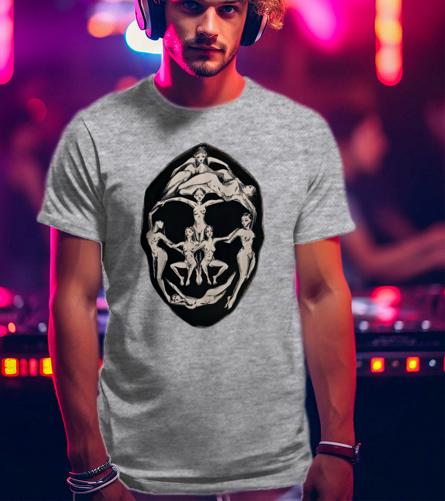 Girl Plastic Art Store Merch Dali Recreation Men's Heavyweight Surrealist Face T-Shirt