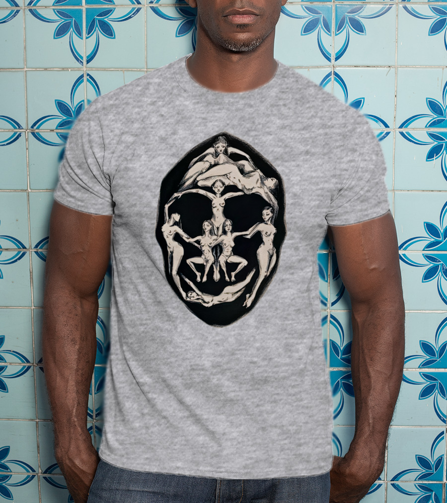 Girl Plastic Art Store Merch Dali Recreation Men's Heavyweight Surrealist Face T-Shirt