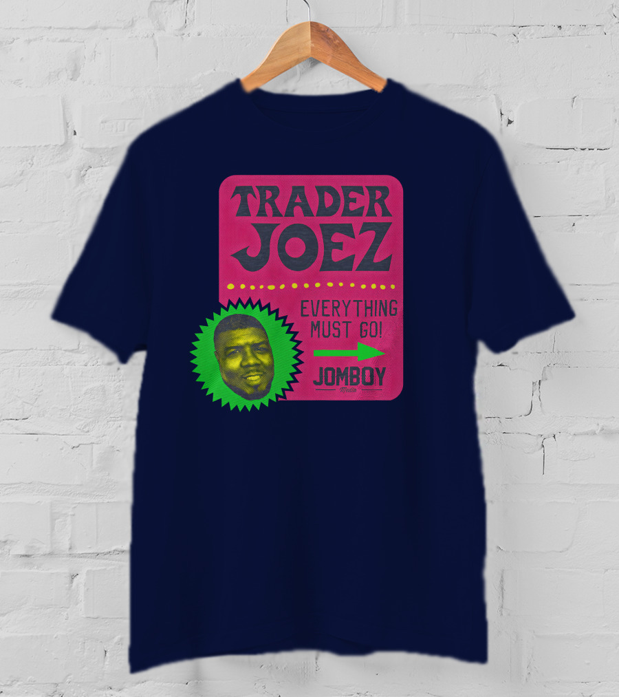 Jomboy Media Shop Trader Joez Everything Must Go Joez McFly Dominican Republic Flag T-Shirt