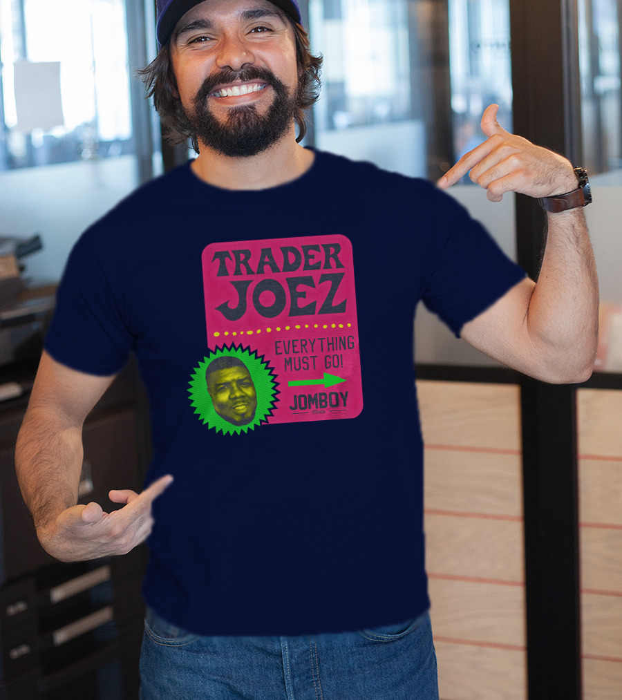 Jomboy Media Shop Trader Joez Everything Must Go Joez McFly Dominican Republic Flag T-Shirt
