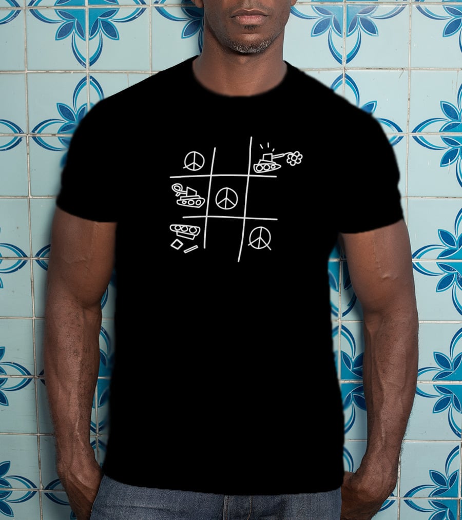 Aight Evo De Store Merch Tic Tac Toe Tanks Peace Symbols Frieden Gewinnt T-Shirt