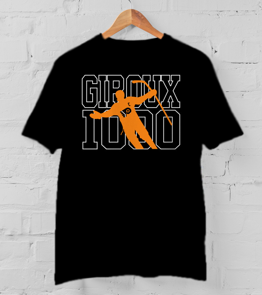 Claude Giroux Philadelphia Flyers Giroux 1000 Hockey Milestone T-Shirt