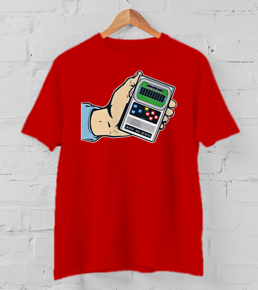 Super 70s Sports Handheld Electronic Football Vintage Style Retro Gaming Nostalgia T-Shirt