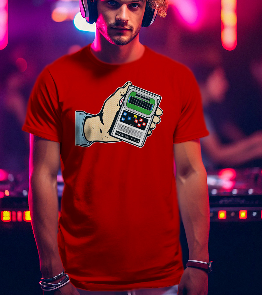 Super 70s Sports Handheld Electronic Football Vintage Style Retro Gaming Nostalgia T-Shirt