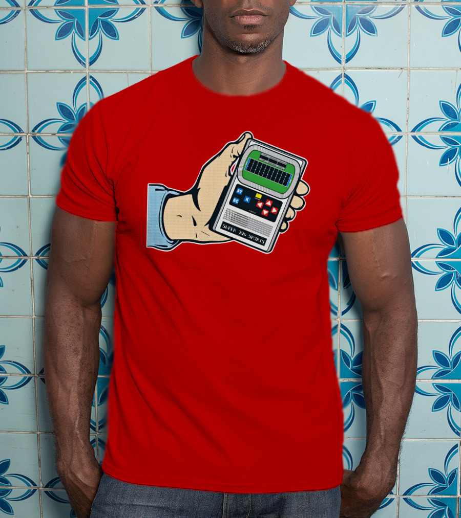 Super 70s Sports Handheld Electronic Football Vintage Style Retro Gaming Nostalgia T-Shirt