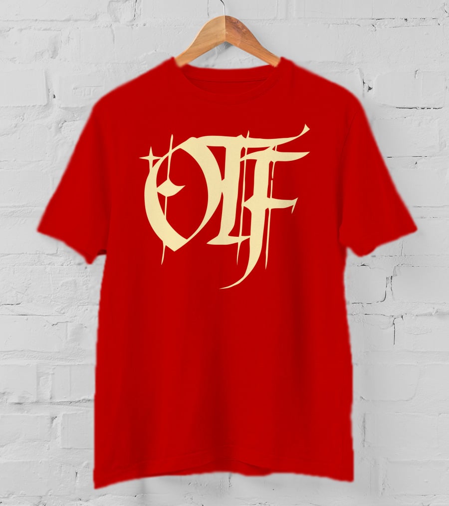 Otf Gear Store Merch Otf Script Red Bold Typography T-Shirt