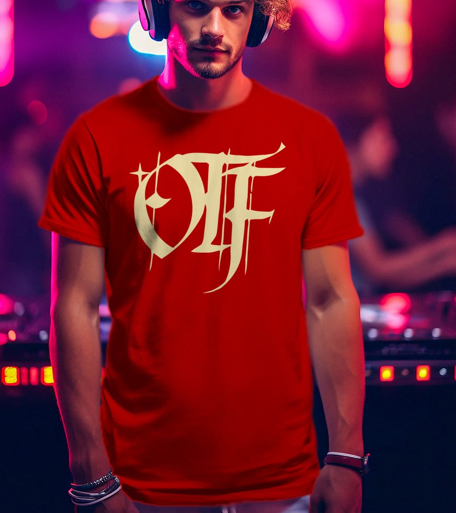 Otf Gear Store Merch Otf Script Red Bold Typography T-Shirt