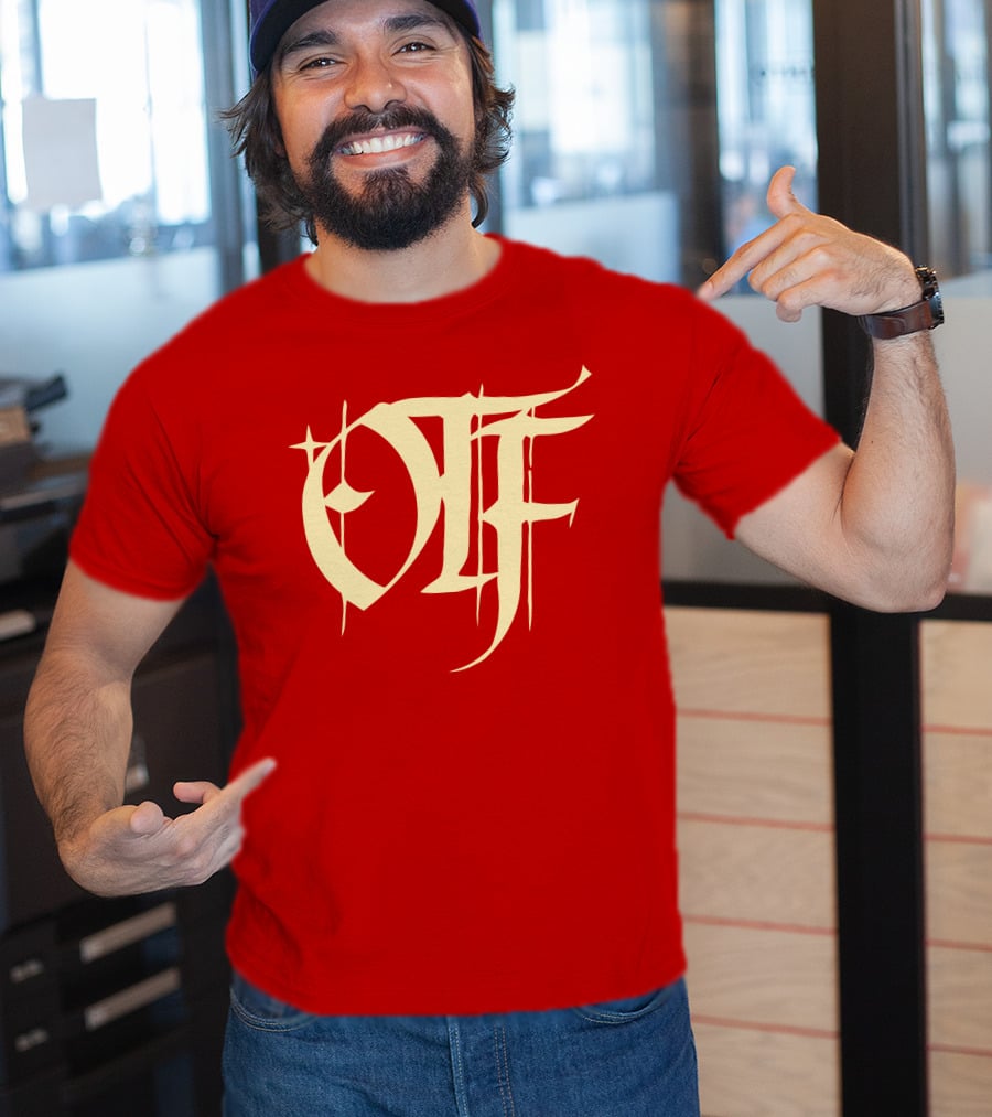 Otf Gear Store Merch Otf Script Red Bold Typography T-Shirt