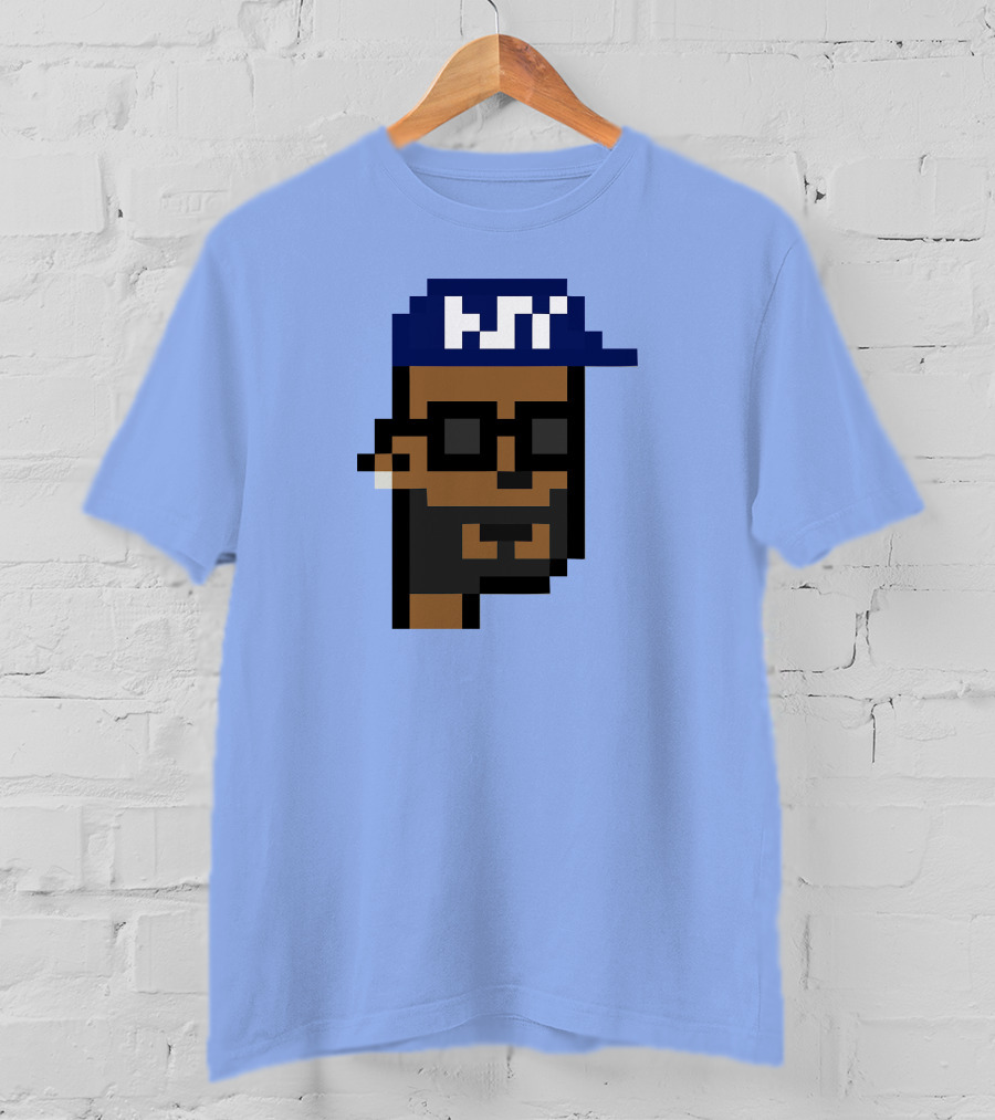 Open Sea Store Citipunk 0003 Julia NFT Pixel Art Character With Blue Cap And Glasses T-Shirt