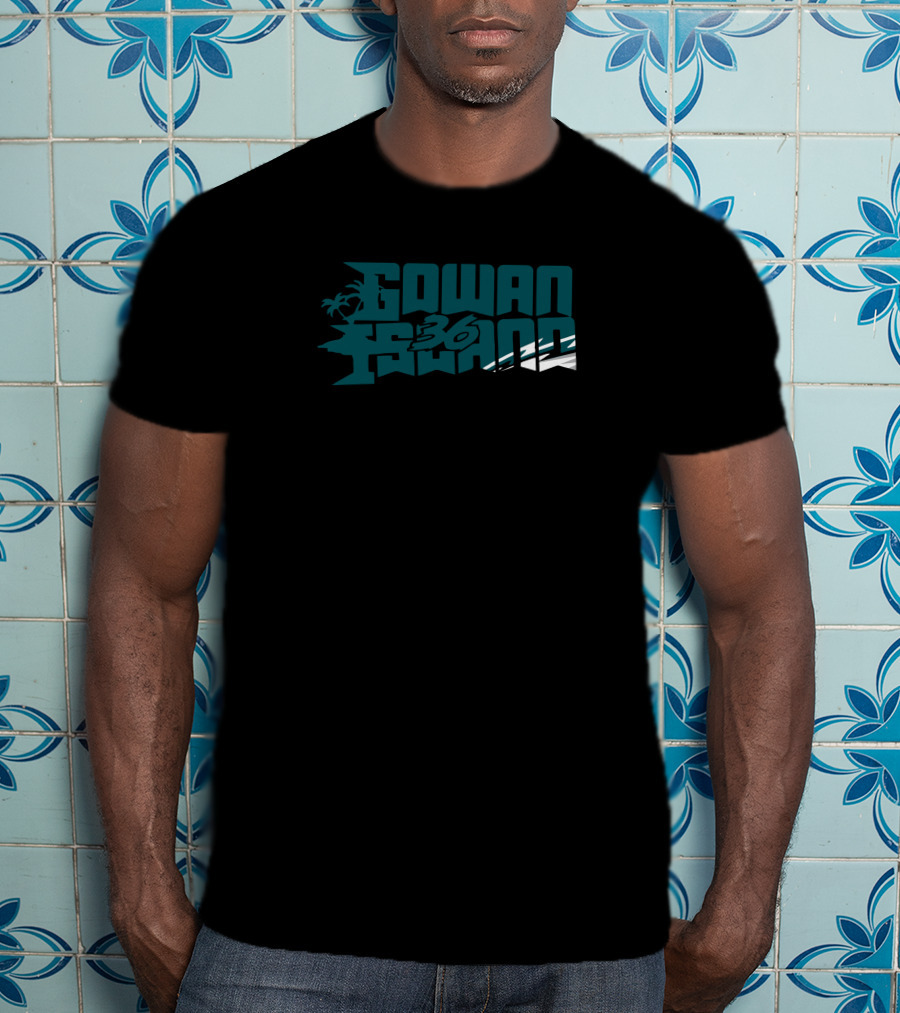 Gowan Tsgang 36 Tay Gowan Palm Tree Motif T-Shirt