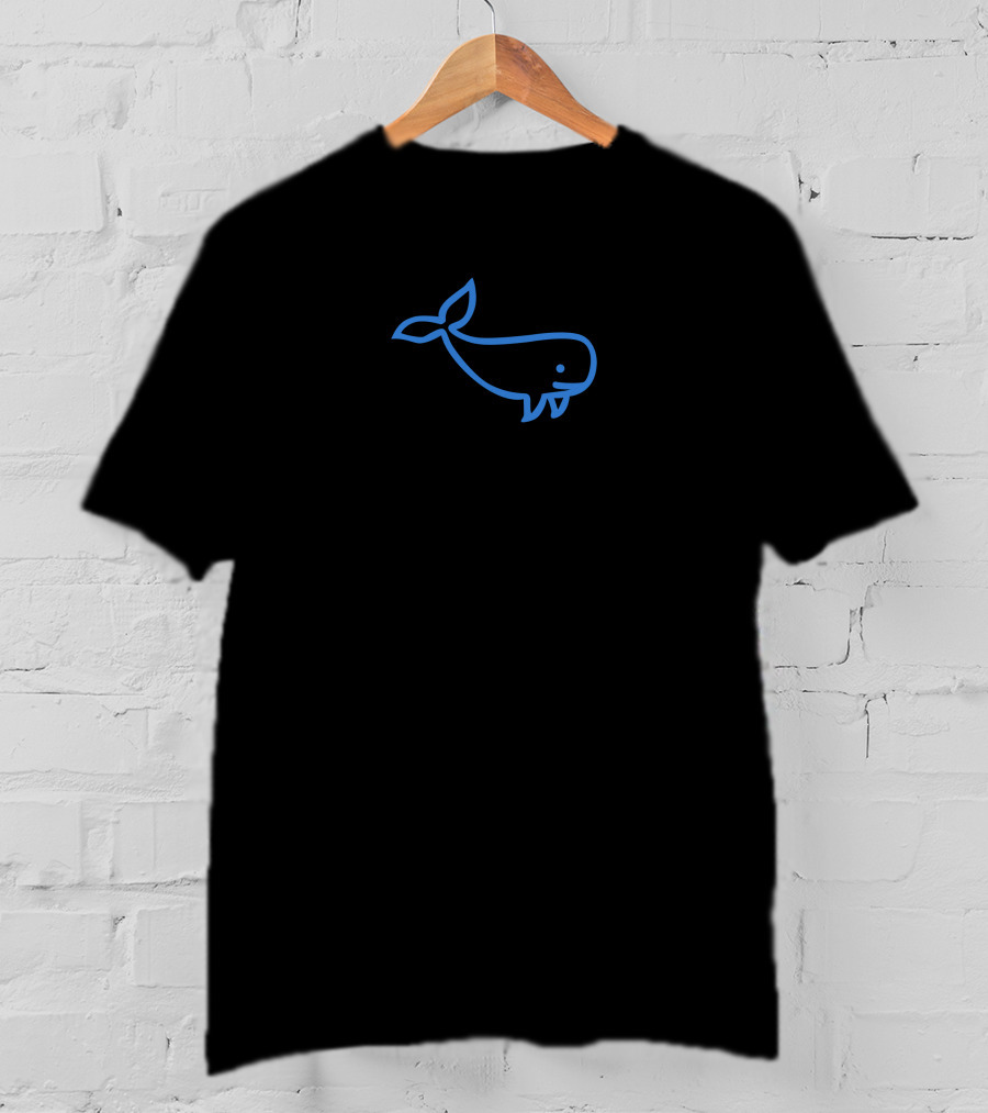 Awhalefact Store Whale Outline Whale Fact T-Shirt