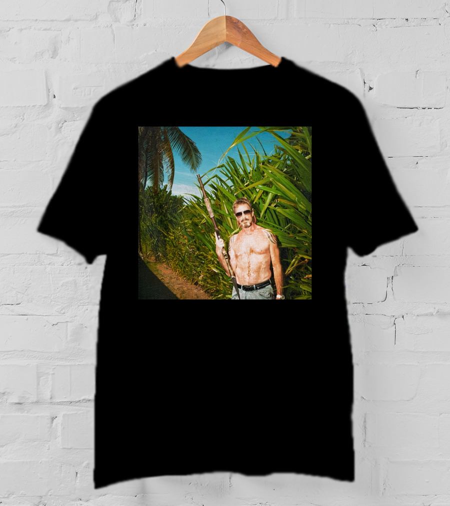 We Are Change Store Great Mac Luke Rudkowski Shirtless Jungle Man With Rifle T-Shirt