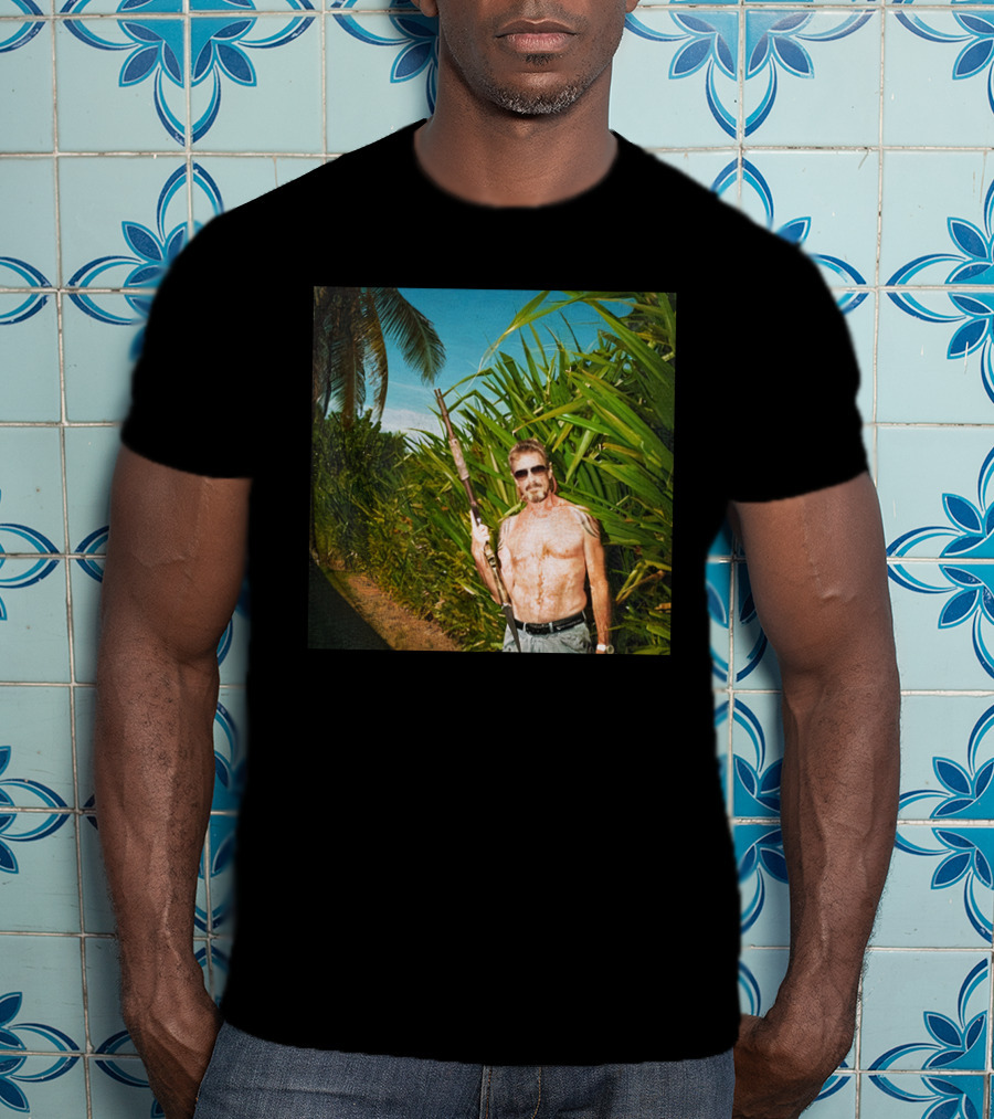 We Are Change Store Great Mac Luke Rudkowski Shirtless Jungle Man With Rifle T-Shirt