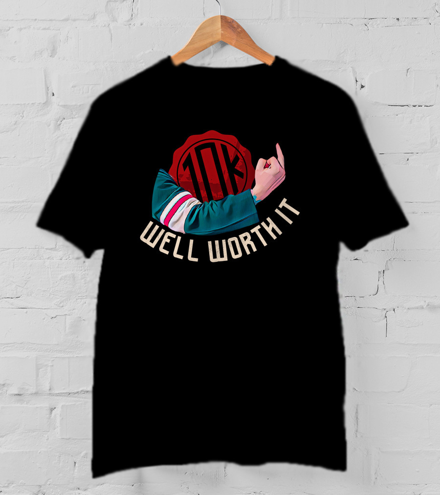 Well Worth It 10K Ryan Hartman Wild Takes Hockey Gesture T-Shirt