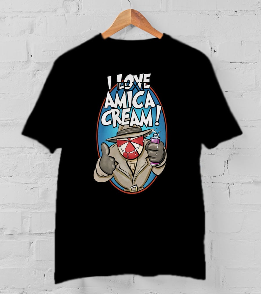 I Love Amica Cream That Umbrella Guy Thumbs Up With Drink T-Shirt