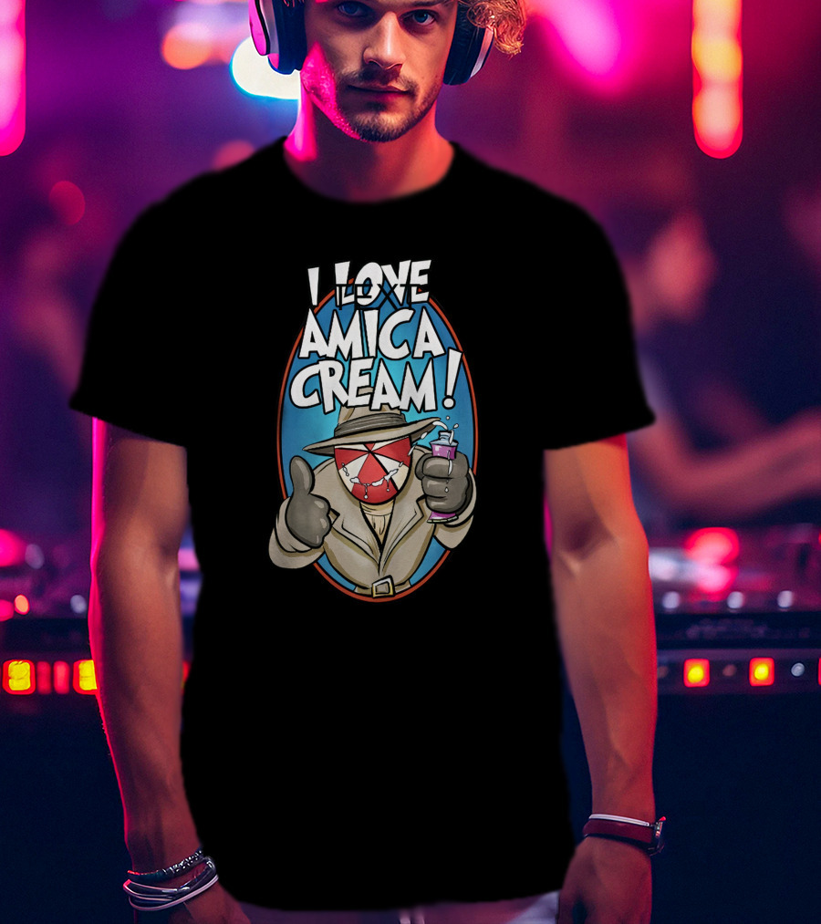 I Love Amica Cream That Umbrella Guy Thumbs Up With Drink T-Shirt
