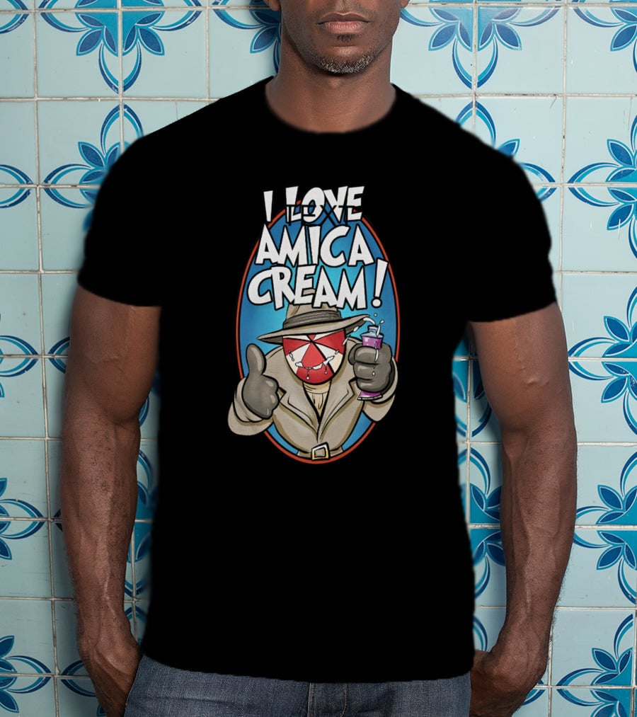 I Love Amica Cream That Umbrella Guy Thumbs Up With Drink T-Shirt