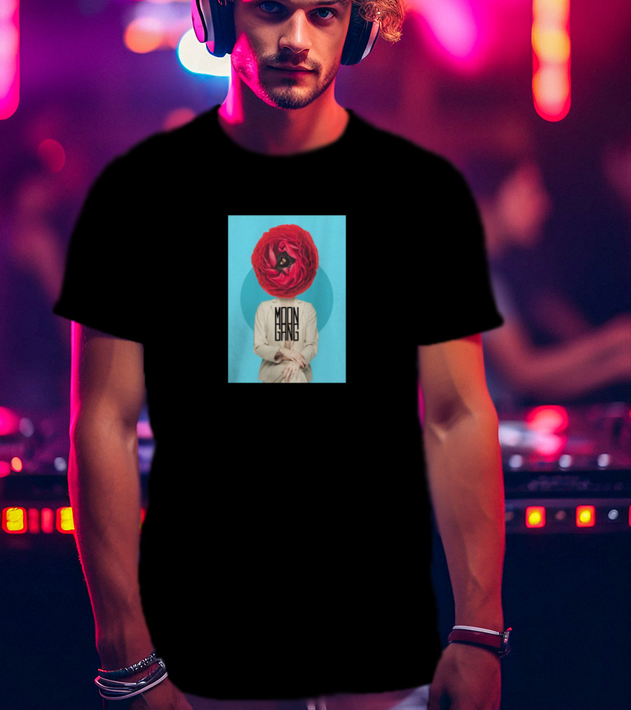 Moon Gang Merch MG Bloom Red Flower Head T-Shirt