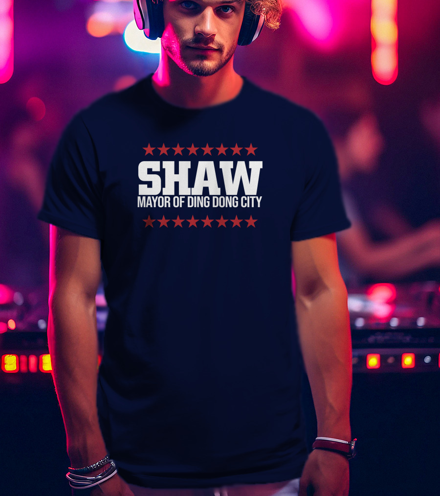 SHAW Mayor Of Ding Dong City Red Stars T-Shirt