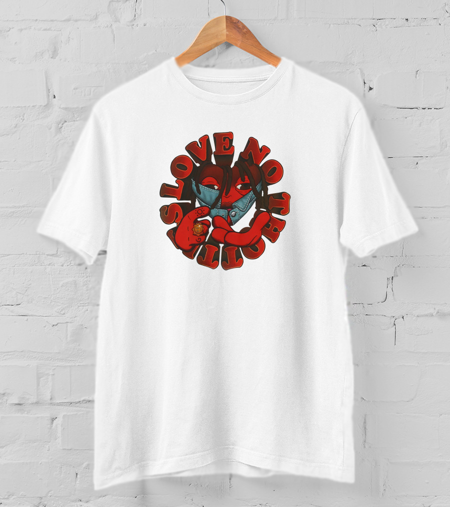 Love No Thottie Heart Glo Gang Worldwide Bold Red Character T-Shirt