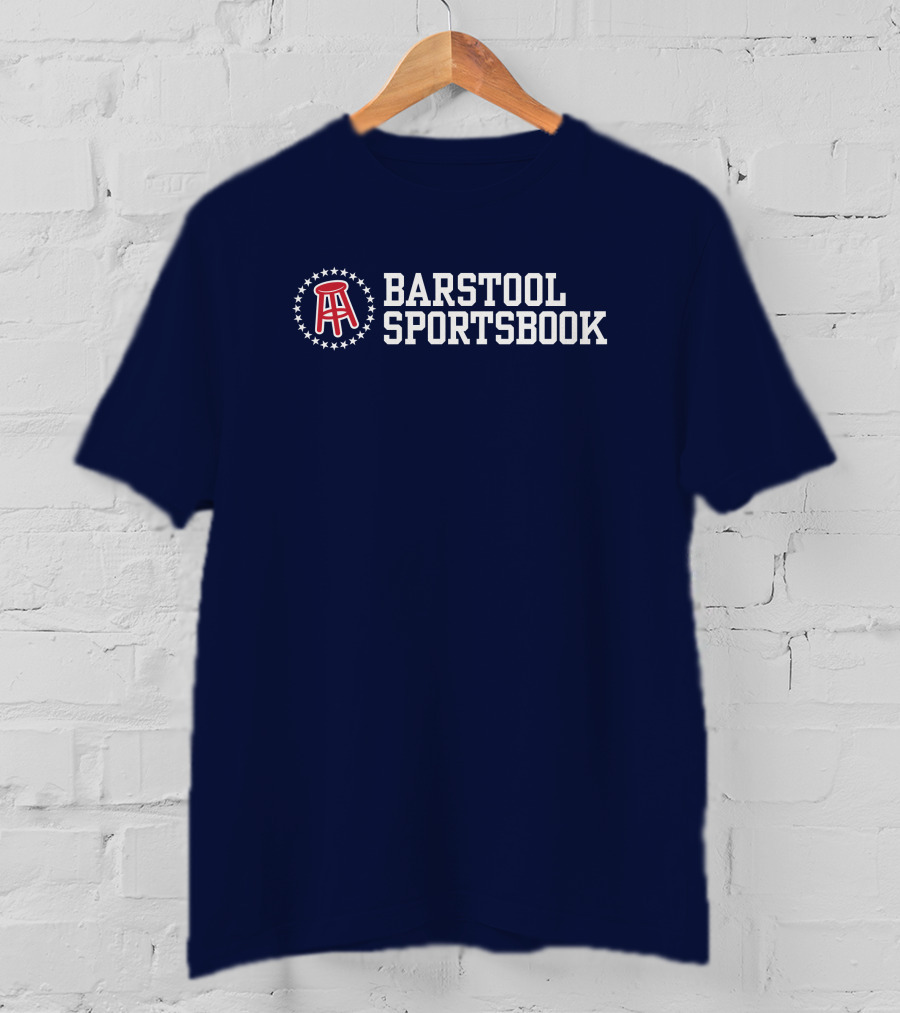 Sportsbook Stool Logo Navy Blue T-Shirt