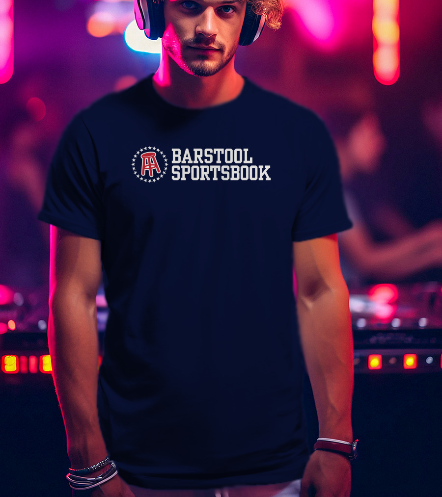 Sportsbook Stool Logo Navy Blue T-Shirt