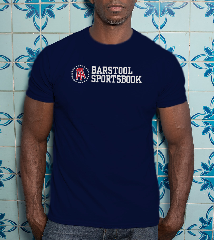Sportsbook Stool Logo Navy Blue T-Shirt