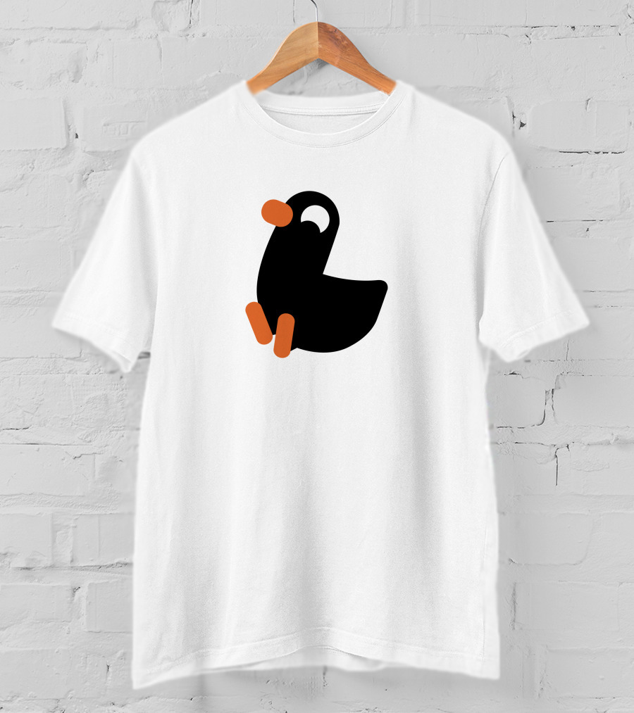 Kurzgesagt Merch Duck Iconic Black And Orange T-Shirt